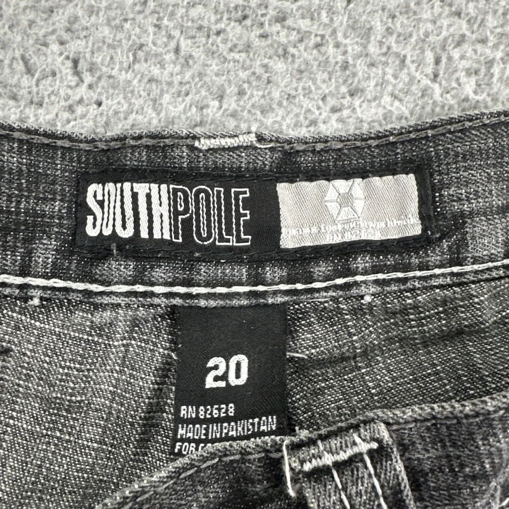 VTG Y2K Southpole Baggy Wide Leg Jeans Youth Boys Size 20 Blue Spellout Logo